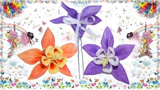 DIY / Шпильки к с цветами аквилегии - мастер класс - ЧАСТЬ 1