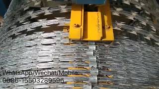 Automatic clipping machine for razor barbed wire (WhatsApp/Wechat/Mobile: 0086-15503289596)