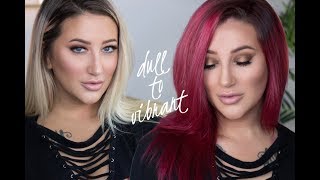 DIY Dull Blonde to Vibrant Red | Back to School Hair Color Tutorial