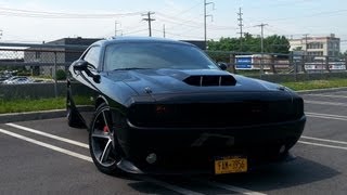 BADASS Challenger EXHAUST!!! SLP Loudmouth 1 VS Straight Pipes  SRT8 392 Murdered Out Challenger