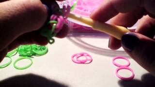Rainbow Loom Украшение на ногу из резинок урок 3