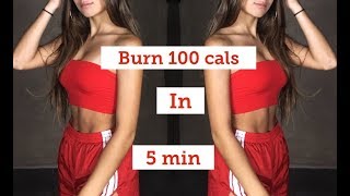 INTENSE CARDIO WORKOUT (Burn 100 calories in 5 min!!!)