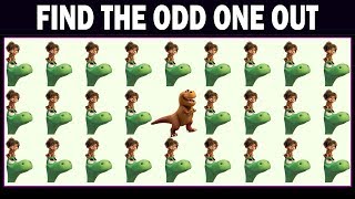 Find The Good Dinosaur One Out | Spot The Odd Emoji One Out | Find The Difference | Emoji Puzzles