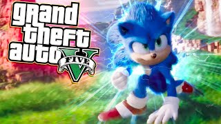 VIREI O SONIC POR 1 DIA NO GTA 5!!