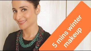 5 mins winter makeup/ quick and easy winter makeup
