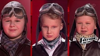 Москалев, Дудко и Трифонов «Потому что мы пилоты» - Поединки - Голос.Дети - Сезон 4