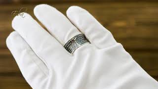 Серебряное кольцо с молитвой Отче Наш