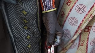 Tearful and terrified, young girls to undergo a tribal circumcision ceremony in Kenyan village
