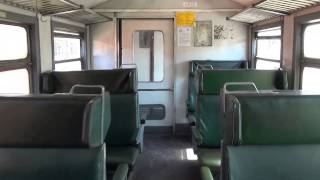 гара Бургас/Burgas station: interior area of the passenger train heading towards Varna