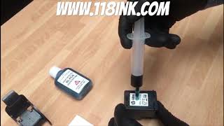 How to Refill a black ink cartridge hp 60 60xl  61 62 63 64 65 65xl 302 303 303xl 304 304xl 662 680
