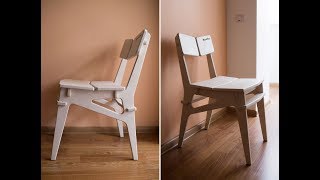 Фрезеровка простого стульчика из фанеры/Simple chair made from plywood
