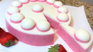 Торт без выпечки КЛУБНИКА СО СЛИВКАМИ. Торт с Клубникой.   Хит сезона. STRAWBERRY Cake .