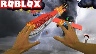 Realistic Roblox - ROBLOX SURVIVE A PLANE CRASH ON FIRE ?