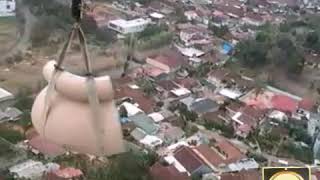 Pembangunan menara masjid Al Furqon bandar lampung 114 meter