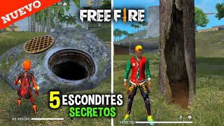 5 NUEVOS* ESCONDITES SUPER SECRETOS PARA FREE FIRE - LUGARES SECRETOS EN FF
