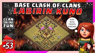 Base CoC berbentuk LABIRIN KUNO diserang!| CFC #53