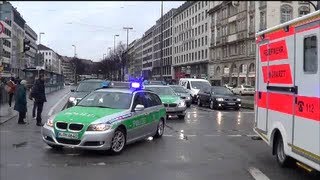 [Und dann kommt alles auf einmal!] Löschzug FW1, RTW Aicher und 5x Polizei München