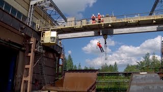 Устройство для спасения и спуска крановщика. Моноспас