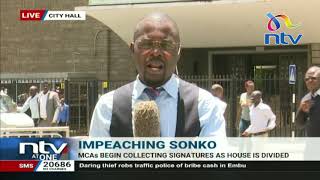 Impeaching Sonko: MCAs begins collecting signatures as house is divided
