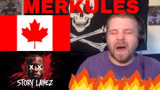Merkules - Story Lanez (Tory Lanez Diss) REACTION!! CANADA VS CANADA!!(NERDY WHITE GUY)