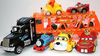 Автовоз и игрушечные машины  - Car transporter toy videos for kids