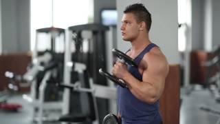 Bodymaster : Попеременный подъем гантелей на бицепс стоя хватом Молот