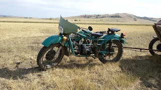 Супер. Мощный мотоцикл УРАЛ с двигателя от мотоблока.