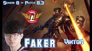 SKT T1 Faker VIKTOR vs SYNDRA Mid - Patch 8.3 KR Ranked