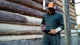 572 Обзор, АльфаДиск стронг №3 работа по шлифовке кругляка леса. mp4