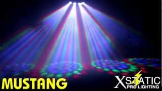 X-732 LED MUSTANG Xstatic Pro Lighting 7 Lens RGBW 385 LEDs Moonlight DMX Effect pro dj club stage