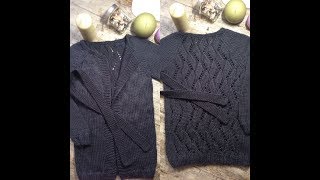 Вязаный ажурный кардиган