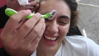 BOYFRIEND SHAVES GIRLFRIENDS EYEBROW OFF! (MUST WATCH)