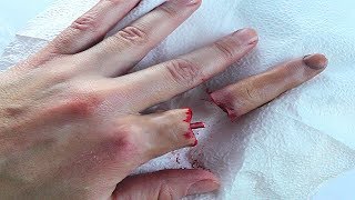 Грим своими руками "ОТОРВАННЫЙ ПАЛЕЦ" -как сделать из подручных средств