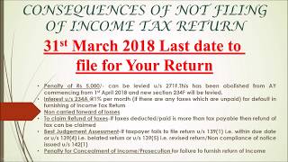 INCOME TAX RETURN FOR AY 2016-17 , 2017-18| LAST DATE FOR INCOME TAX RETURN |BY GSTUSER SOLUTIONS