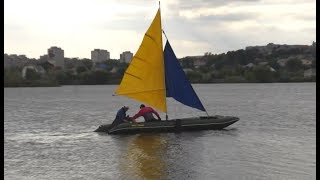 Парус для лодки пвх, катамарана | Парусное вооружение BOATHOUSE сборка