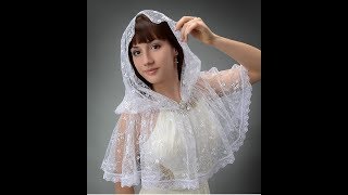 Неспадающий платок в храм крючком Часть 1