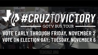 Join the #CruzToVictory GOTV Bus Tour!