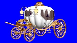 Детские Футажи. Карета на хромакее. Превращение Тыквы в Карету. Футажи для видеомонтажа