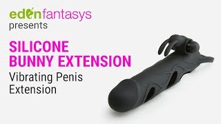 Silicone Extension With Vibrating Bunny