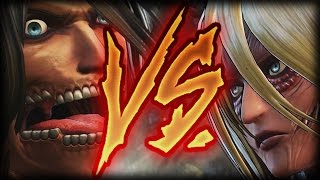 EREN TITAN VS FEMALE TITAN !! - MOST EPIC BATTLE - Attack on Titan : Wings of Freedom #16