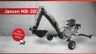 Minibagger Jansen MB-300, Benzinmotor, Schreitbagger inkl. 20cm Löffel
