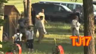 Robert Pattinson Filming Water For Elephants in Chickanauga on July 30