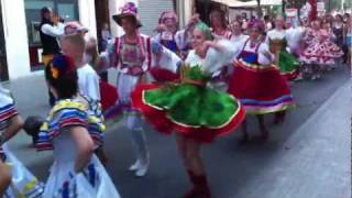 City Calella Defile of participants at Festival de Folclore "Alegria" 25 June-02 July 2011