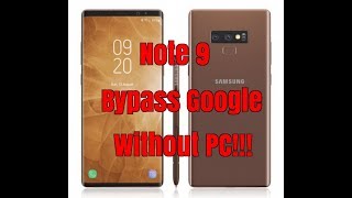 Boom!!! Samsung Galaxy Note 9 SM-N960F. Remove google account, Bypass FRP.