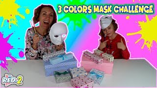 3 COLORS MASK CHALLENGE! DIY FUN MASKS!  Pintamos Mascaras con 3 Colores! Enreda2