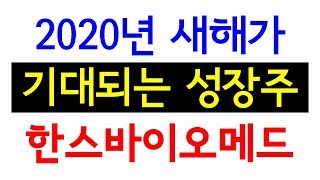 한스바이오메드 : 2020년 한해가 기대되는 성장주