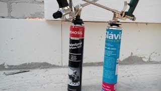Клей-пена для пенопласта PENOSIL -VS- Монтажная пена. Тест на сцепление (адгезия)