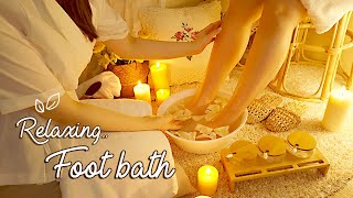 ASMR Relaxing Foot Bath for Your Tired Feet? gentle foot massage