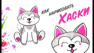 Как нарисовать МИЛОГО ЩЕНКА ХАСКИ? Лёгкий рисунок для детей