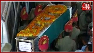 BSF Martyr Head Constable Prem Sagar Body Brought To His Village In Deoria
